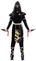 Gouden Ninja Kostuum Dames - thumbnail