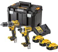 DeWalt DCK266P3T accu set | DCD796 + DCF887 in T-Stak koffer | 18v 5.0Ah Li-ion + 3e accu - DCK266P3T-QW - thumbnail