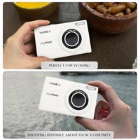 Yashica DigiMate 4K digitale camera - 18x zoom ondersteunt micro SD-kaarten, mini-camera voor tieners - gebroken wit - thumbnail