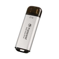 Transcend ts2tesd300s esd300s external ssd, 2 tb, usb type-c, 10gbps, 1050/ 950 mb/s, silver - thumbnail
