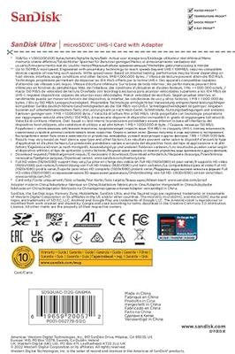 Sandisk MicroSDXC Ultra Android 512GB 150MB/s CL10 Chromebook - thumbnail