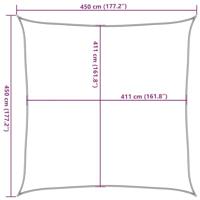 VidaXL Zonnezeil 4,5x4,5 m 100% polyester oxford zandkleurig - thumbnail