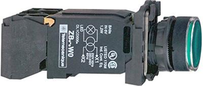 Schneider Electric XB5AW3345 XB5AW3345 Verlichte druktoets 600 V 6 A Moment (l x b x h) 101 x 30 x 42 mm IP66, IP67, IP69, IP69K 1 stuk(s)