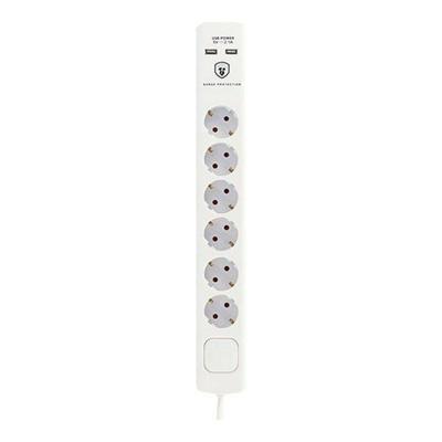 Stopcontactenstrip 6 Tomas met Interruptor TM Electron 230 V
