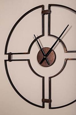 PTMD wandklok mallis koperkleurig op batterij 60 cm | 2 stuks