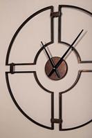 PTMD wandklok mallis koperkleurig op batterij 60 cm | 2 stuks - thumbnail