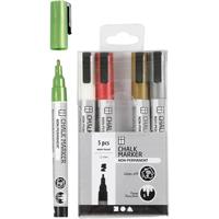 Creativ Company Krijt markers metallic kleuren, 5st. - thumbnail