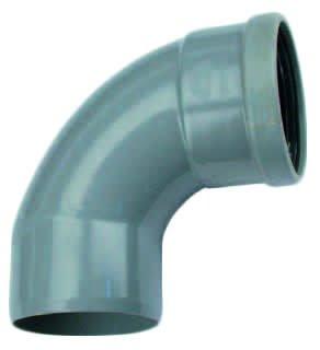 Wavin PVC Bocht 88° Manchet-Mof x Spie 125mm - Robuuste Pijpkoppeling voor Waterwerken