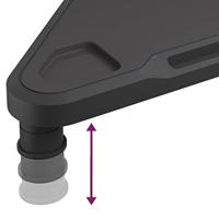 Monitorstandaard hoek 49x28x10,5 cm zwart - thumbnail