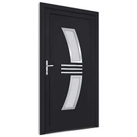 Voordeur 108x208 cm PVC antracietkleurig - thumbnail