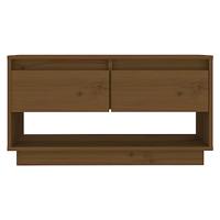 Tv-meubel 74x34x40 cm massief grenenhout honingbruin - thumbnail