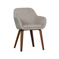 vtwonen Eetkamerstoel 'Base' Velvet, kleur Zand - thumbnail