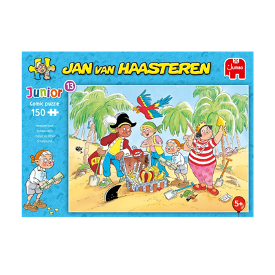 Schatzoeken - Jan van Haasteren Junior Puzzel 150 Stukjes Schatzoeken - Jan van Haasteren Junior Puzzel 150 Stukjes