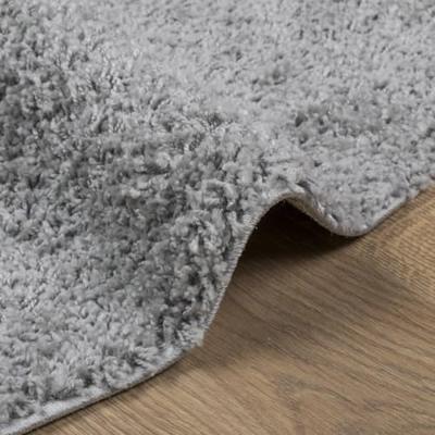 VidaXL Vloerkleed pamplona shaggy hoogpolig modern ø 80 cm grijs