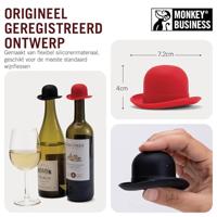 Apenkool Bowler Flessenstoppen - set van 2 stuks - thumbnail