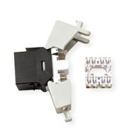 ROLINE Cat.6 (Class E) Keystone, onafgeschermd, zonder gereedschap, compact, zwart - thumbnail