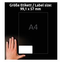 Etiket Avery LR7173-100 99.1x57mm recycled wit 1000 etiketten - thumbnail