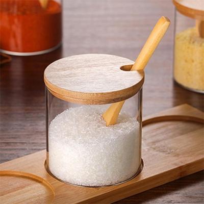 Creatieve borosilicaat transparante kruiden jar keuken levert één glazen pot Creatieve borosilicaat transparante kruiden jar keuken levert één glazen pot