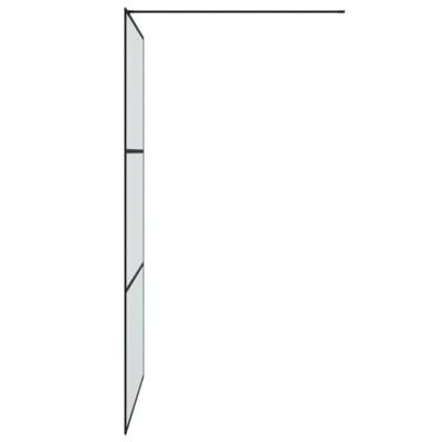 Inloopdouchewand 115x195 cm mat ESG-glas zwart Inloopdouchewand 115x195 cm mat ESG-glas zwart