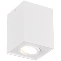 Vierkante LED Plafondspot Trion Bisqy - GU10 - Mat Wit Aluminium - thumbnail