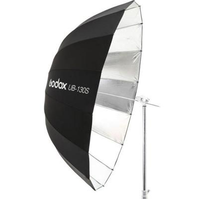 Godox UB-130S - Parabolische reflecterende studio paraplu zilver 130cm