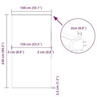 Doucherolgordijn met cassette 140x240 cm stofbreedte 136 cm - thumbnail