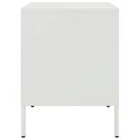 Nachtkastjes 2 st 36x39x50,5 cm staal wit - thumbnail