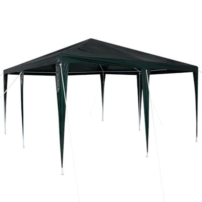 Partytent Groen en Wit 400 x 400 x 266 cm Polyester en staal
