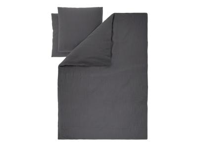 LIVARNO Mousseline dekbedovertrek 240 x 220 cm (Donkergrijs)