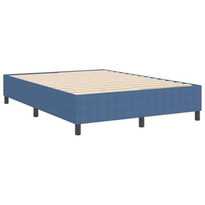 Boxspring bed Blauw 140 x 200 cm Katoenen stof