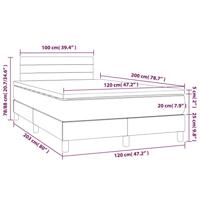 Boxspring met matras en LED stof blauw 120x200 cm - thumbnail