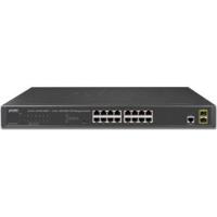 PLANET SFP L2/L4 SNMP Gigabit Ethernet Switch 16-Port 10/100/1000Base-T + 2-Port 100/1000MBPS IPv4/IPv6 - thumbnail