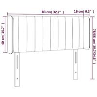 Hoofdbord LED 83x16x78/88 cm stof donkergrijs - thumbnail