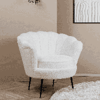 Nohr Fauteuil 'Yoni' Teddy, kleur Wit - thumbnail
