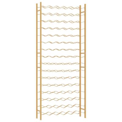 Wijnrek voor 96 flessen metaal goudkleurig