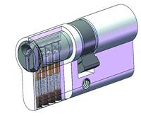 YALE-slotcilinder - voor buitendeur / ingang - 5 pins - 3 sleutels - 40 x 40 mm - thumbnail