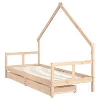 Kinderbedframe met lades 80x200 cm massief grenenhout - thumbnail