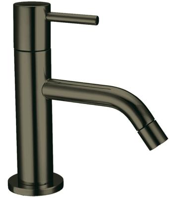 Salenzi Fonteinkraan Opbouw Giro Recht Gegalvaniseerd Geborsteld Messing Zwart Chroom