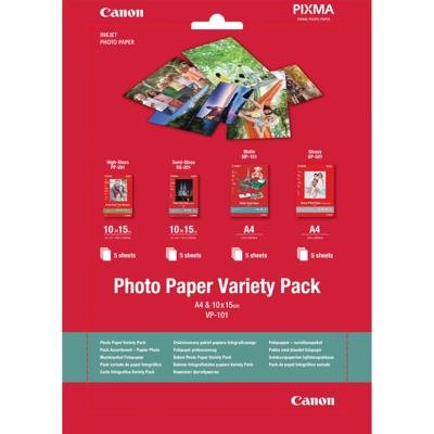 Canon VP-101 Photo Paper Variety Pack A4 en 10x15cm 4x5 vel
