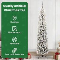 VidaXL Kunstkerstboom groen 240 cm pvc en staal en kunststof - thumbnail