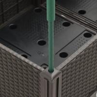 Plantenbak met latwerk 80x40x142,5 cm polypropeen bruin - thumbnail