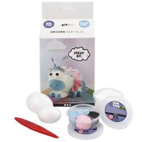 Silk Clay funny friends, unicorn, blauw, 1 doos - thumbnail