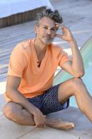 Haaien heren shortama oranje - thumbnail