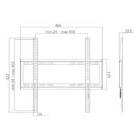LogiLink BP0036 TV-beugel 81,3 cm (32) - 139,7 cm (55) Vast - thumbnail
