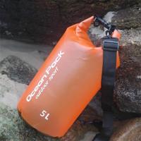 Buiten waterdichte enkele droge tas Dry Sack PVC vat schoudertas capaciteit: 5L (oranje) - thumbnail