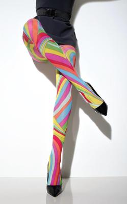 Panty Tracy (Kleur A) - Veelkleurige swirl-print in warme tinten