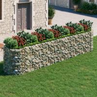 Gabion plantenbak verhoogd 500x100x100 cm gegalvaniseerd ijzer - thumbnail