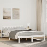 Bedframe extra lang zonder matras grenenhout wit 160x210 cm - thumbnail