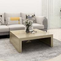 VidaXL Salontafel 100x100x35 cm bewerkt hout sonoma eikenkleurig - thumbnail