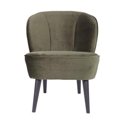 WOOOD Fauteuil 'Sara' Velvet, kleur Groen